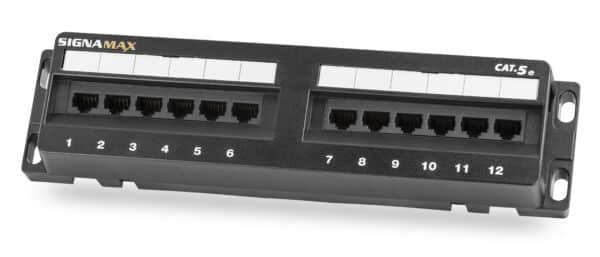 12-Port Category 5e Jack Panel Din Rail Mount