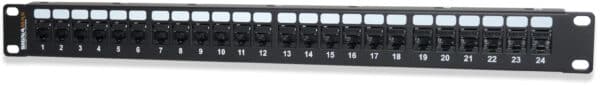 24-Port Category 6 MT-Series Unscreened Patch Panel, 1 RMU