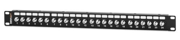 24-port 3-GHz F-Type Feed-Thru Patch Panel, 1 RMU