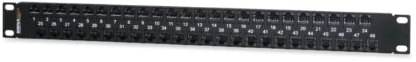 48-Port Category 6A Feed-Thru Unscreened HD Panel, 1 RMU