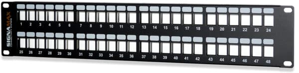 48-Port Field-Configurable Patch Panel, 2 RMU