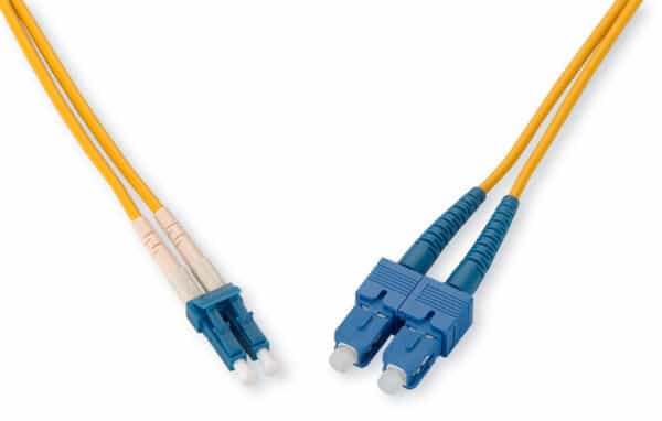 LC to SC Duplex SM 9/125 Patch Cord, 3 Meter