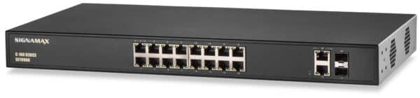 C-100 16 Port Fast Ethernet PoE+ Switch with 2 Combo Ports