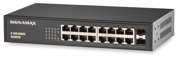 C-100 16 Port Gigabit Switch with 2 SFPPorts